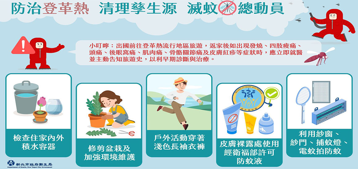 防治登革熱 清理孳生源 滅蚊總動員