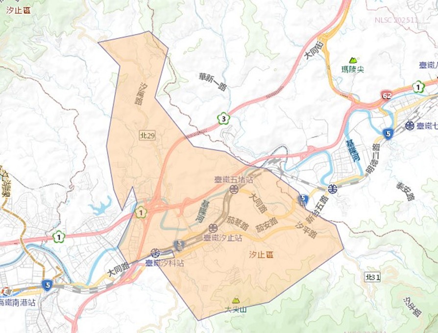 自來水公司提供之本案主要影響範圍圖供參